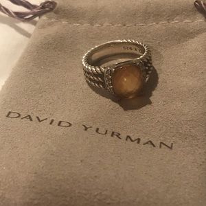 Beautiful DAVID Yurman ring. Size 6.  Citrine SSlv